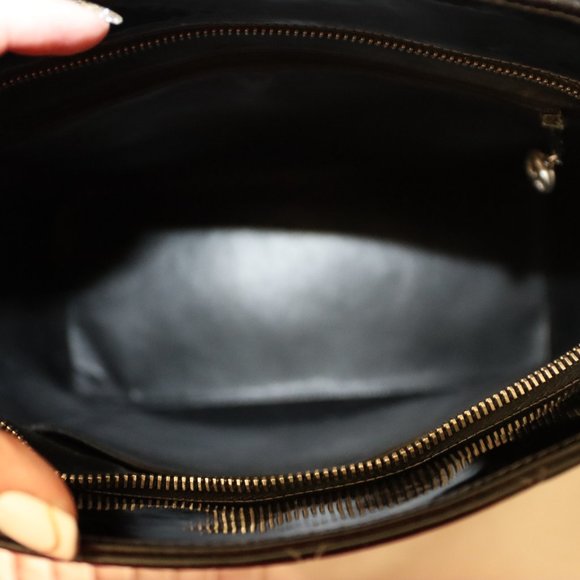 Chanel Black Patent  Quilted Leather Medallion Purse - Picture 13 of 16